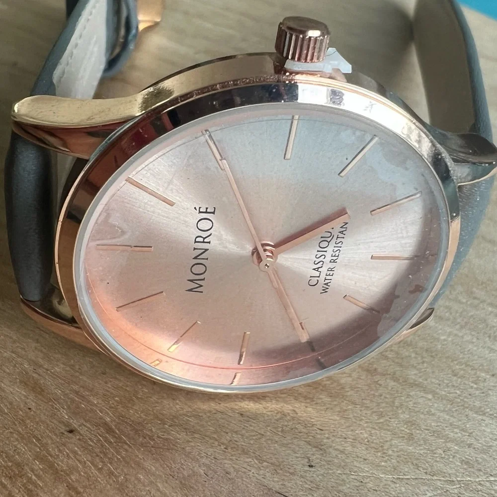 Monroe rose gold tone dress watch  NEW BATTERY